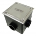 KIT 2 CAIXA DE PASSAGEM QUADRADA TAMPA INOX