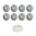 Kit 8 Refletor Led RGB 9W Para Piscina Luxpool Com Cabo 10M