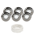 Kit 6 Refletor Inox Led RGB 9W Piscina Luxpool Com Cabo 10M