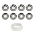 Kit 8 Refletor Inox Led RGB 9W Piscina Luxpool Com Cabo 10M