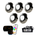 5 Refletor Inox RGB 9W + Control. SmartLux + Fonte 5A 60W