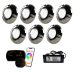 7 Refletor Inox RGB 9W + Control. SmartLux + Fonte 10A 120W