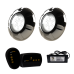 2 Refletor LED Inox RGB 9W + Módulo RGB + Fonte 2A 24W