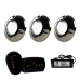 3 Refletor LED INOX RGB 9W + Módulo RGB + Fonte 3A 36W
