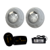 Kit 2 Refletor LED RGB 9W + Módulo 2 Saídas + Fonte 2A 24W
