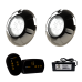 Kit 2 Refletor INOX RGB 9W + Módulo 2 Saídas + Fonte 2A 24W