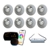 SmartLux + Fonte Blindada IP68 10A 120W + 08 Refletor RGB 9W