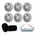 Módulo RGB + Fonte Blindada IP68 5A 60W + 06 Refletor RGB 9W