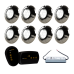 Módulo RGB + Fonte Blindada 10A 120W + 8 Refletor Inox 9W