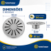 Ralo de Fundo Piscina Inaqua Pratique Inox 316 50mm