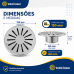 Ralo de Fundo Piscina Inaqua Pratique Inox 316 60mm
