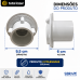 4 Dispositivo de Aspiração Premium Vinil Sibrape 2 Polegadas