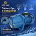 Motobomba Autoaspirante Claw WMA150H 1,5CV 127V