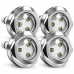 kit 4 Led De Piscina 10w Rgbw Inox 316 Syllent Rgb 12v