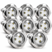 kit 8 Led De Piscina 10w Rgbw Inox 316 Syllent Rgb 12v
