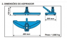 Aspirador Piscina Jumbo 03 Rodas - Sodramar