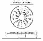 DRENO DE FUNDO INOX 15X15 60mm