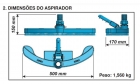 Aspirador Jumbo Escova P/ Piscinas De Vinil Fibra Alvenaria