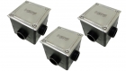 3 Caixa De Passagem Com Tampa Inox Sodramar