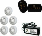 KIT 5 LEDS 9W LUXPOOL + FONTE 5A + CONTROLADOR LUXPOOL 72W