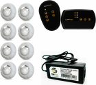 KIT 8 LEDS 9W LUXPOOL + FONTE 10A + CONTROLADOR LUXPOOL 72W