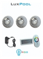 KIT 3 LEDS 9W LUXPOOL + FONTE 3A + CONTROLADOR LUXPOOL 180
