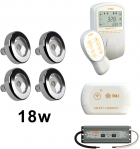 Kit Iluminação Tholz 4 LED 18w Smart Pool Connect Fonte 100w