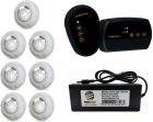 Kit 07 Led Rgb 9w Piscina Módulo Rgb Luxpool Fonte 10 A