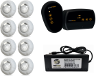 Kit 08 Led Rgb 9w Piscina Módulo Rgb Luxpool Fonte 10 A