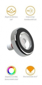 KIT 3 REFLETOR 6W RGB PREMIUM THOLZ CABO 2M