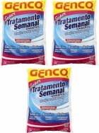 3 Super Tratamento Semanal Genco Para Piscina Oxigenco 400g