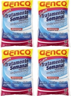 4 Super Tratamento Semanal Genco Para Piscina Oxigenco 400g