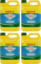 4 Galão Algicida De Choque 5 Litros Genco Limpeza Agua Verde