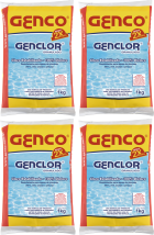 4 Cloro Para Piscina 1kg Puro Granulado Genco Genclor