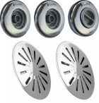 1 Aspiração Pratic 2 Retorno Pratic 2 Ralos fundo Inox 304