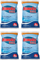 Kit 4 Ph Certo Estável Elevador De Alcalinidade Hidroall 2Kg