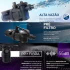 Bomba De Piscinas 1/3cv Komeco Aquaflow Pré Filtro Até 33m3