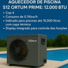Trocador Calor Aquecedor Piscina Spa 15m3 Sibrape Ortum S12 220v
