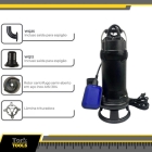 Bomba Submersivel Para Esgoto Lepono Wq12-10-1.1c 1,5cv Monofasica Preto 220v