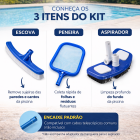 Kit Limpeza Piscina 3 em 1 - Sem Sujeira e Sem Esforço