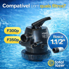 Válvula Nautilus Bip. Rosq C/Manômetro F350p 1.1/2" ABS