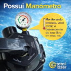 Válvula Nautilus Bip. Rosq C/Manômetro F350p 1.1/2" ABS