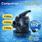 Válvula Nautilus Bip. Rosq C/Manômetro F280p/300p 1.1/2" ABS