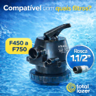 V&aacute;lvula Nautilus Bip. Rosq C/Man&ocirc;metro F450/F750 1.1/2" ABS