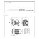 Motobomba Centr&iacute;fuga Lepono CQM30P 1/3cv 127/220v Monof&aacute;sica