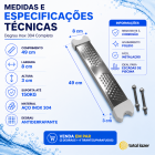 Kit 2 Degraus Inox Com Ponteira ABS Stylus