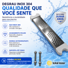 Kit 2 Degraus Inox Com Ponteira ABS Stylus