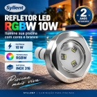 Ilumina&ccedil;&atilde;o De Piscina Led 10w Rgbw Inox 316 Syllent Rgb 12v