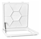 Tampão 80x80 Articulado Com Amortecedor Grelha Invisível Rebaixado Gda Branco