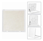 Tampão 80x80 Articulado Com Amortecedor Grelha Invisível Rebaixado Gda Branco
